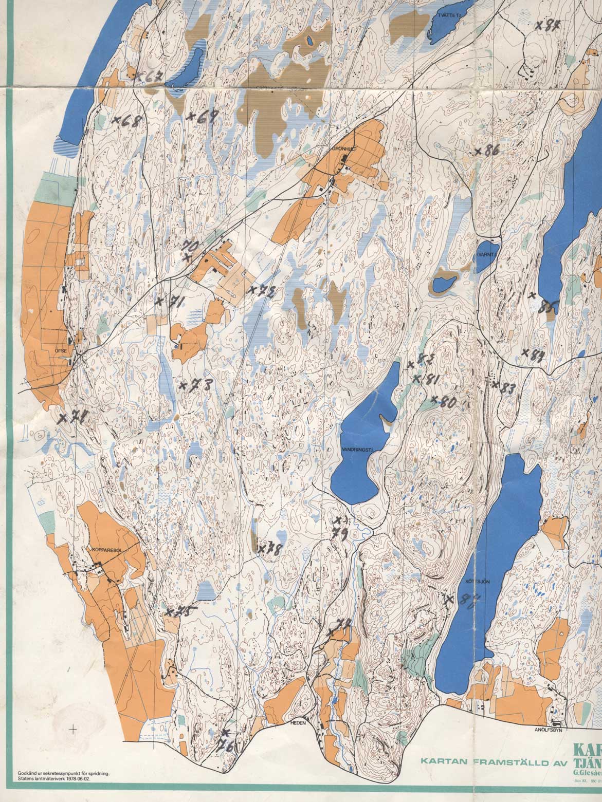 Torpkarta Lianefjället södra delen